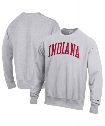 Men's Ash Indiana Hoosiers Big and Tall Reverse Weave Fleece Crewneck Pullover Sweatshirt $39.20 Sweatshirt