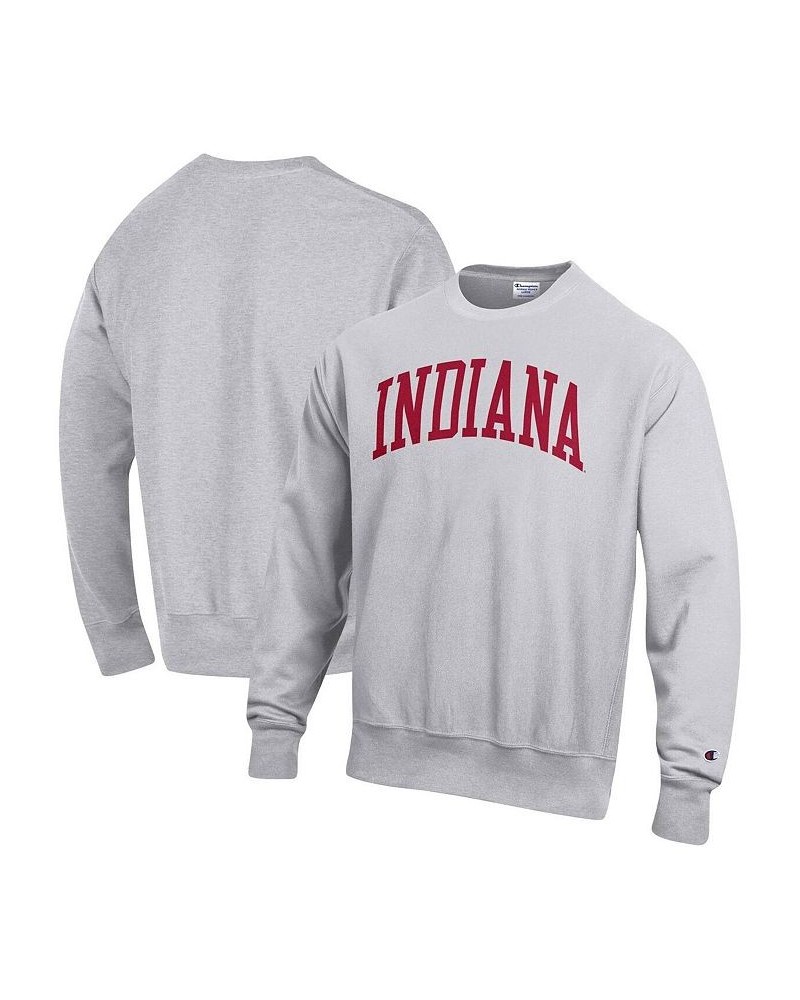 Men's Ash Indiana Hoosiers Big and Tall Reverse Weave Fleece Crewneck Pullover Sweatshirt $39.20 Sweatshirt