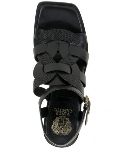 Isaminda Woven Fisherman City Sandals Black $56.99 Shoes