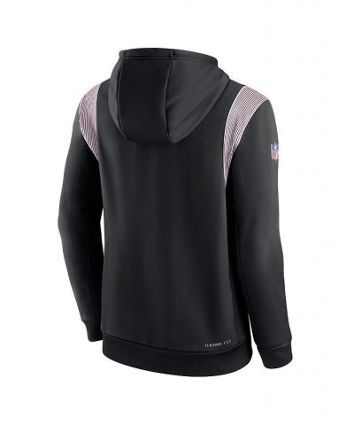 Men's Black San Francisco 49ers Sideline Athletic Stack Performance Pullover Hoodie $36.50 Sweatshirt