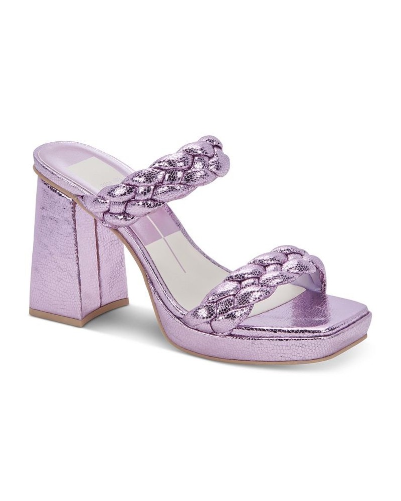 Women's Ashby Braided Two-Band Platform Sandals PD09 $73.50 Shoes