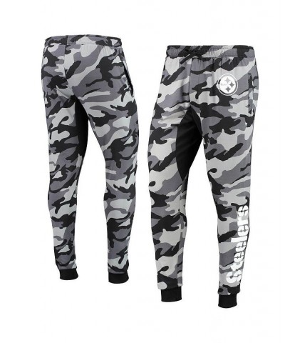 Men's Black Pittsburgh Steelers Camo Jogger Pants $42.39 Pants