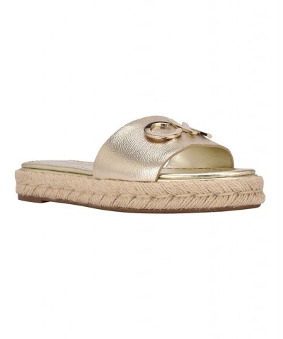 Women's Tasia Slide Sandals Silver $36.49 Shoes