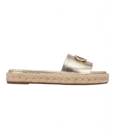 Women's Tasia Slide Sandals Silver $36.49 Shoes