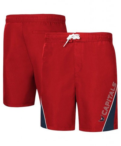 Men's Red Washington Capitals Sunrise Volley Swim Shorts $24.19 Swimsuits