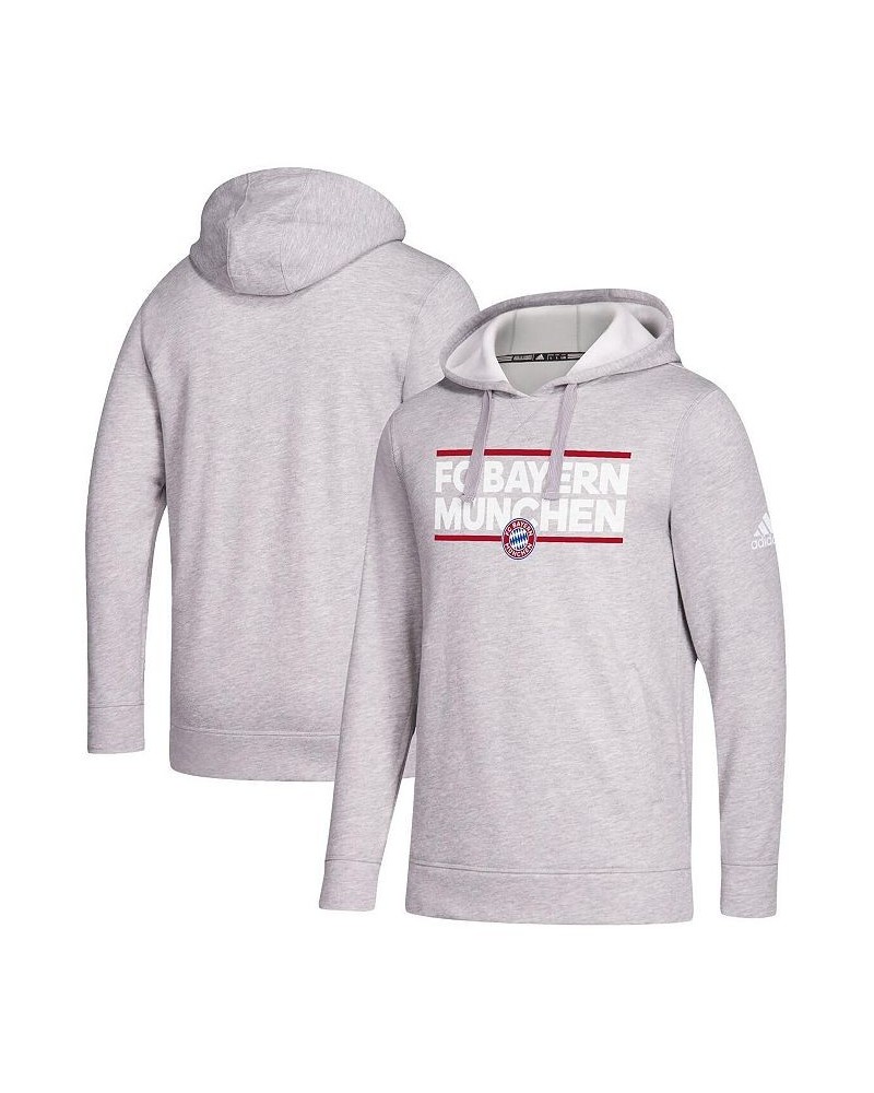 Men's Heathered Gray Bayern Munich Lockup Pullover Hoodie $26.32 Sweatshirt