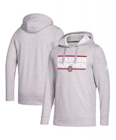 Men's Heathered Gray Bayern Munich Lockup Pullover Hoodie $26.32 Sweatshirt