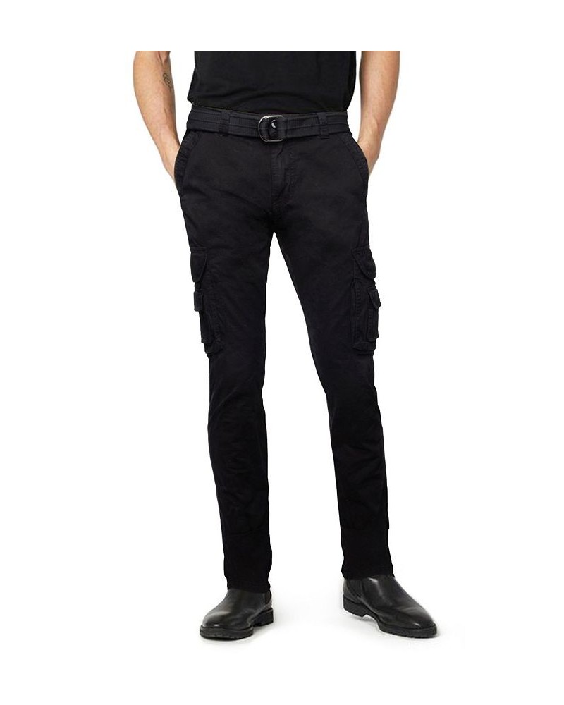 Men's Belted Cargo Pants Black $41.34 Pants