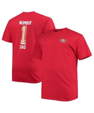 Men's Branded Scarlet San Francisco 49ers Big and Tall 1 Dad 2-Hit T-shirt $24.93 T-Shirts