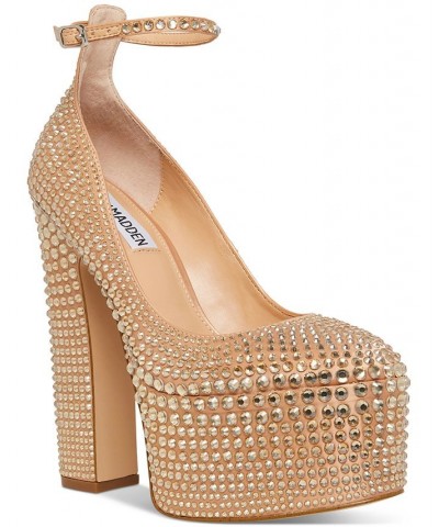 Women's Skyrise Ankle-Strap Rhinestone Platform Pumps Multi $54.67 Shoes