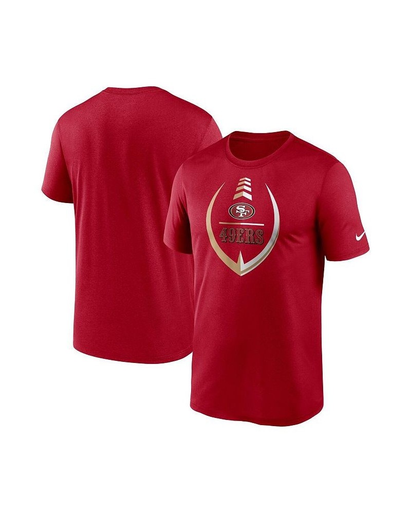 Men's Scarlet San Francisco 49ers Icon Legend Performance T-shirt $23.19 T-Shirts