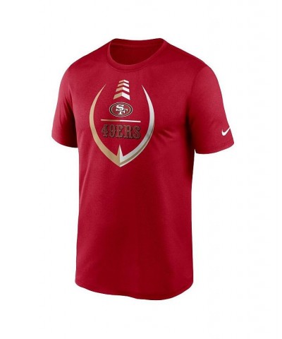 Men's Scarlet San Francisco 49ers Icon Legend Performance T-shirt $23.19 T-Shirts