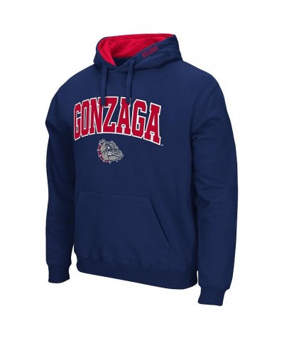 Men's Navy Gonzaga Bulldogs Arch and Logo Pullover Hoodie $25.30 Sweatshirt