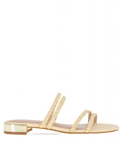 Women's Dexti Slip-on Flat Sandal Ivory/Cream $46.28 Shoes