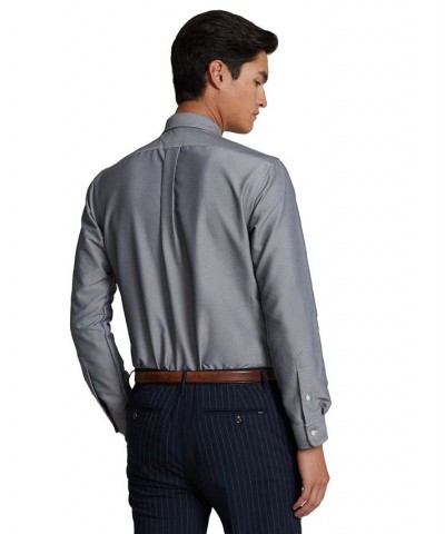 Men's Classic-Fit Performance Oxford Shirt Gray $54.76 Shirts