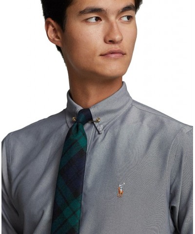 Men's Classic-Fit Performance Oxford Shirt Gray $54.76 Shirts