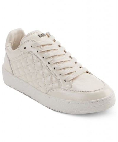 Women's Oriel Quilted Lace-Up Low-Top Sneakers Eggnog $77.91 Shoes