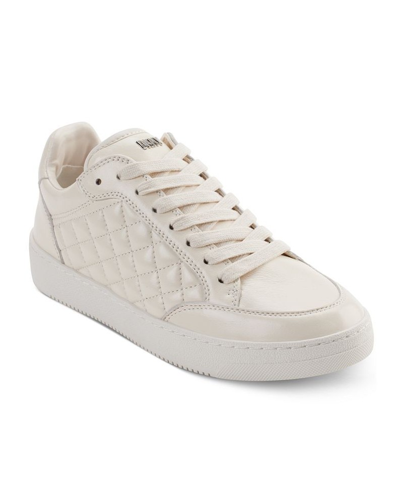 Women's Oriel Quilted Lace-Up Low-Top Sneakers Eggnog $77.91 Shoes