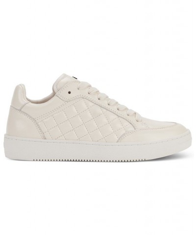 Women's Oriel Quilted Lace-Up Low-Top Sneakers Eggnog $77.91 Shoes