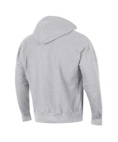 Men's Gray Spelman College Jaguars Tall Arch Pullover Hoodie $40.85 Sweatshirt