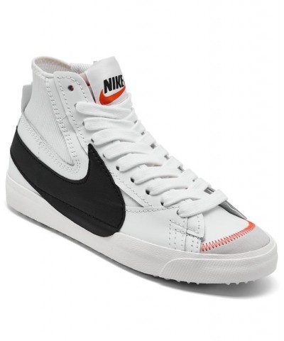 Men's Blazer Mid '77 Jumbo Swoosh Casual Sneakers White $40.00 Shoes