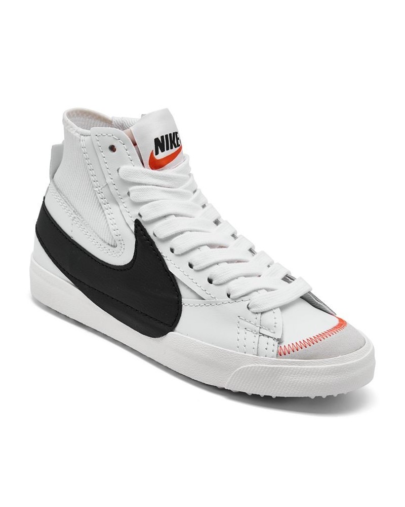 Men's Blazer Mid '77 Jumbo Swoosh Casual Sneakers White $40.00 Shoes