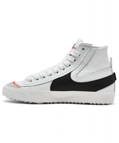 Men's Blazer Mid '77 Jumbo Swoosh Casual Sneakers White $40.00 Shoes