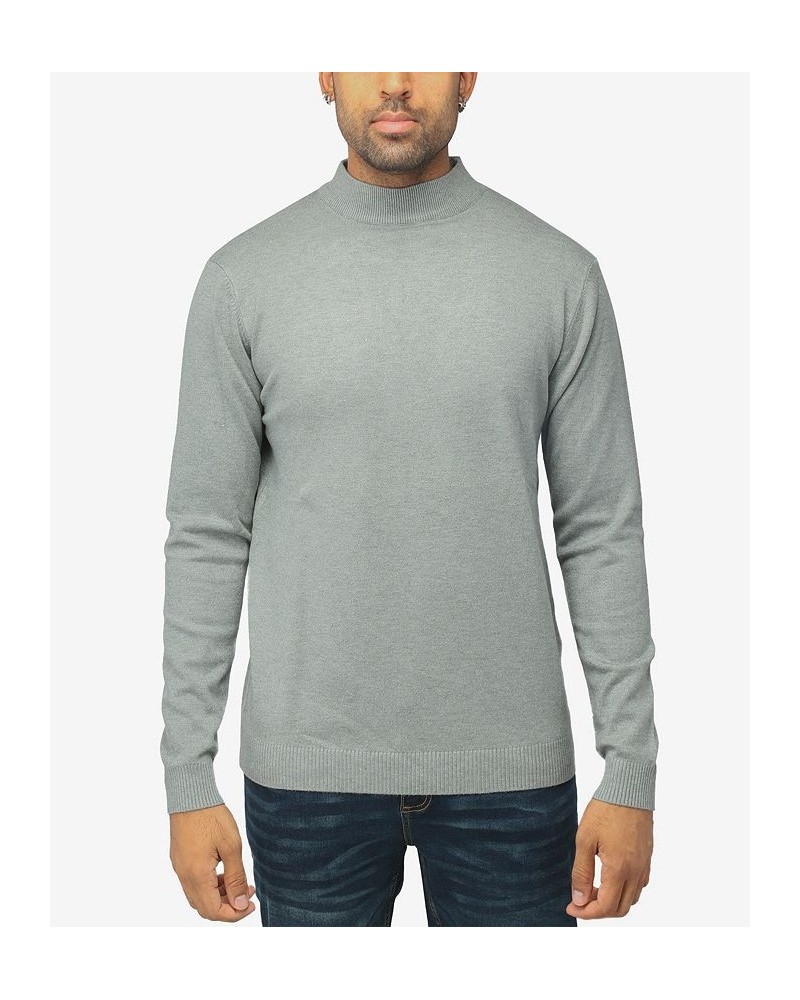 Men's Basic Mock Neck Midweight Pullover Sweater Sage $35.10 Sweaters