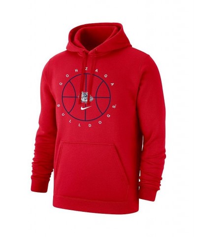 Men's Red Gonzaga Bulldogs Basketball Icon Club Fleece Pullover Hoodie $39.10 Sweatshirt