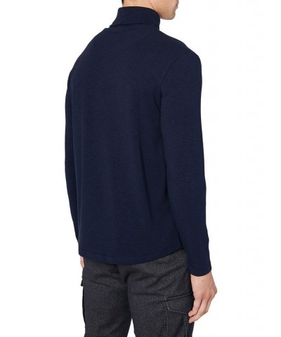 Men's Long Sleeve Turtleneck Sweater Blue $47.52 Sweaters