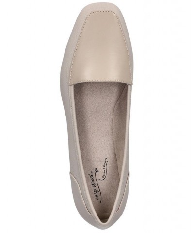 Women's Thrill Square Toe Comfort Flats Tan/Beige $31.20 Shoes