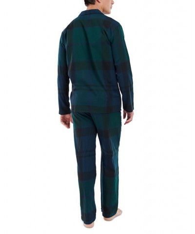 Men's Large-Scale Tartan Pajama Set Black $32.00 Pajama