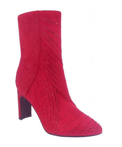 Women's Vareli Sparkle Boot with Memory Foam Red $46.20 Shoes