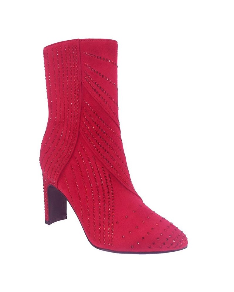 Women's Vareli Sparkle Boot with Memory Foam Red $46.20 Shoes