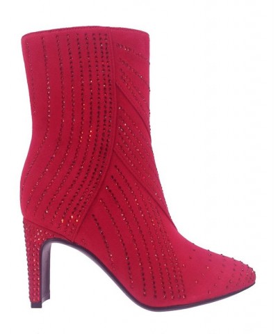 Women's Vareli Sparkle Boot with Memory Foam Red $46.20 Shoes