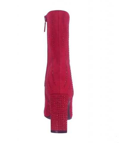 Women's Vareli Sparkle Boot with Memory Foam Red $46.20 Shoes