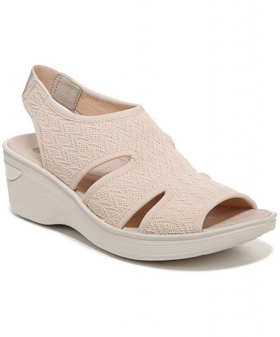 Daytona Washable Slingback Wedge Sandals Tan/Beige $45.90 Shoes