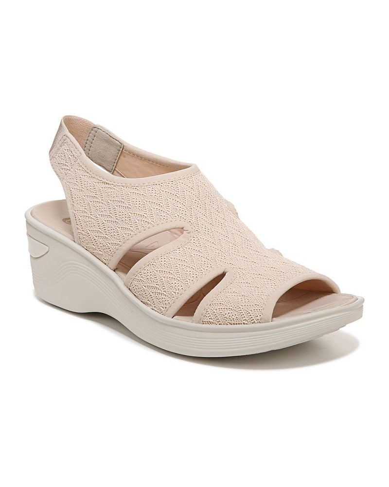 Daytona Washable Slingback Wedge Sandals Tan/Beige $45.90 Shoes