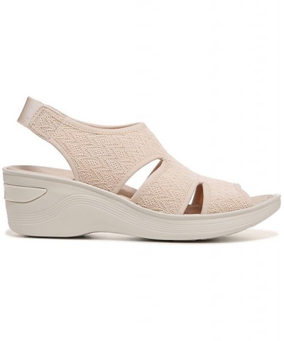 Daytona Washable Slingback Wedge Sandals Tan/Beige $45.90 Shoes