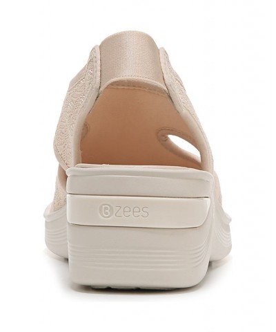 Daytona Washable Slingback Wedge Sandals Tan/Beige $45.90 Shoes