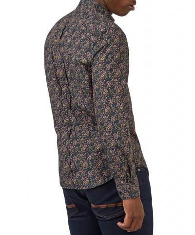 Men's Multi-Colored British Floral-Print Shirt Green $41.65 Shirts