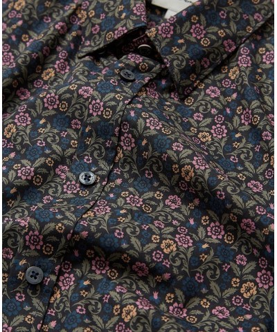 Men's Multi-Colored British Floral-Print Shirt Green $41.65 Shirts