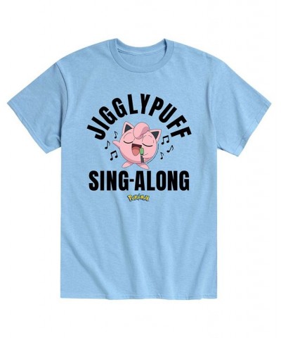 Men's Pokemon Jigglypuff Sing-Along T-shirt Blue $18.54 T-Shirts