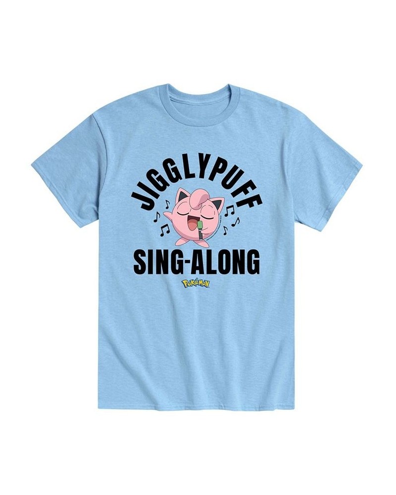 Men's Pokemon Jigglypuff Sing-Along T-shirt Blue $18.54 T-Shirts