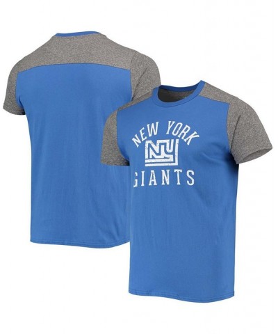 Men's Royal, Heathered Gray New York Giants Gridiron Classics Field Goal Slub T-shirt $23.10 T-Shirts