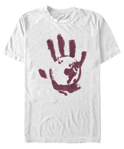 Men's Bloody Hand Short Sleeve Crew T-shirt White $19.59 T-Shirts