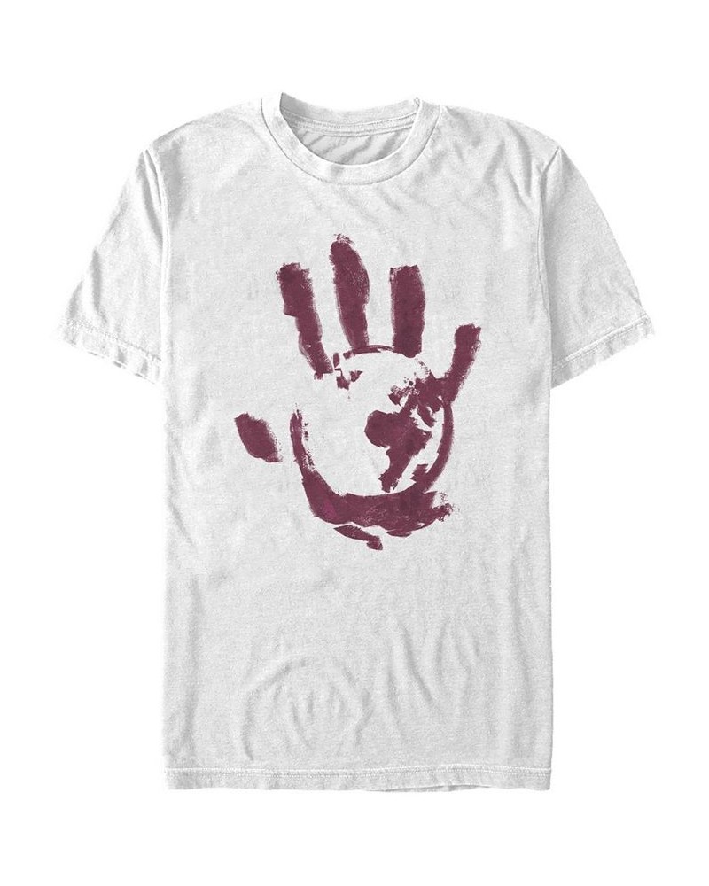 Men's Bloody Hand Short Sleeve Crew T-shirt White $19.59 T-Shirts