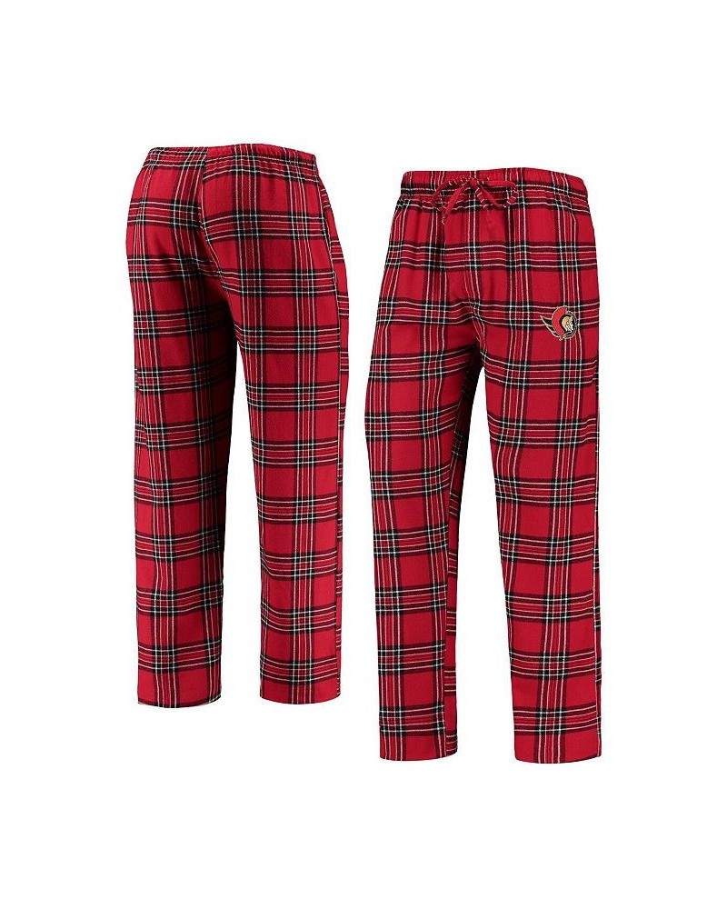 Men's Red, Black Ottawa Senators Takeaway Plaid Flannel Pants $14.96 Pajama