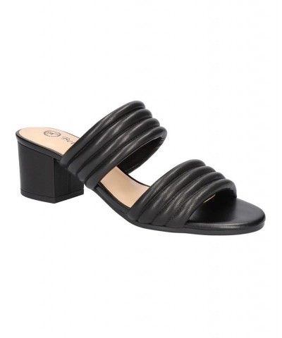 Women's Georgette Heeled Sandals Black $40.00 Shoes