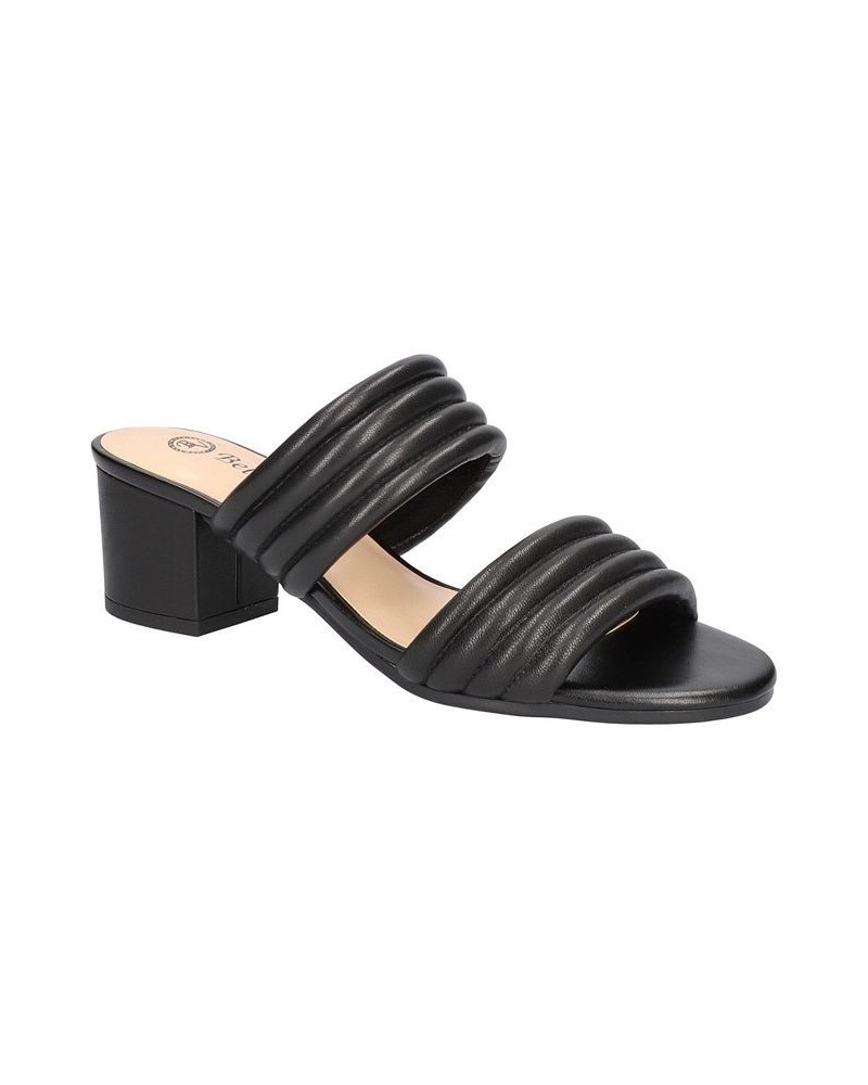 Women's Georgette Heeled Sandals Black $40.00 Shoes